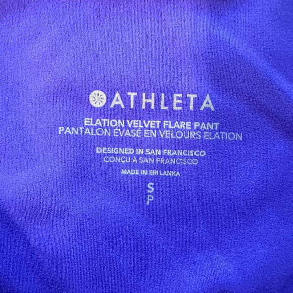 Athleta Elation Velvet Flare Pant Purple Small - Picture 8 of 14